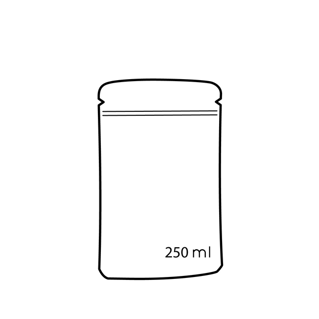 Standbodenbeutel mit Zipper und Einreißkerbe aus PP